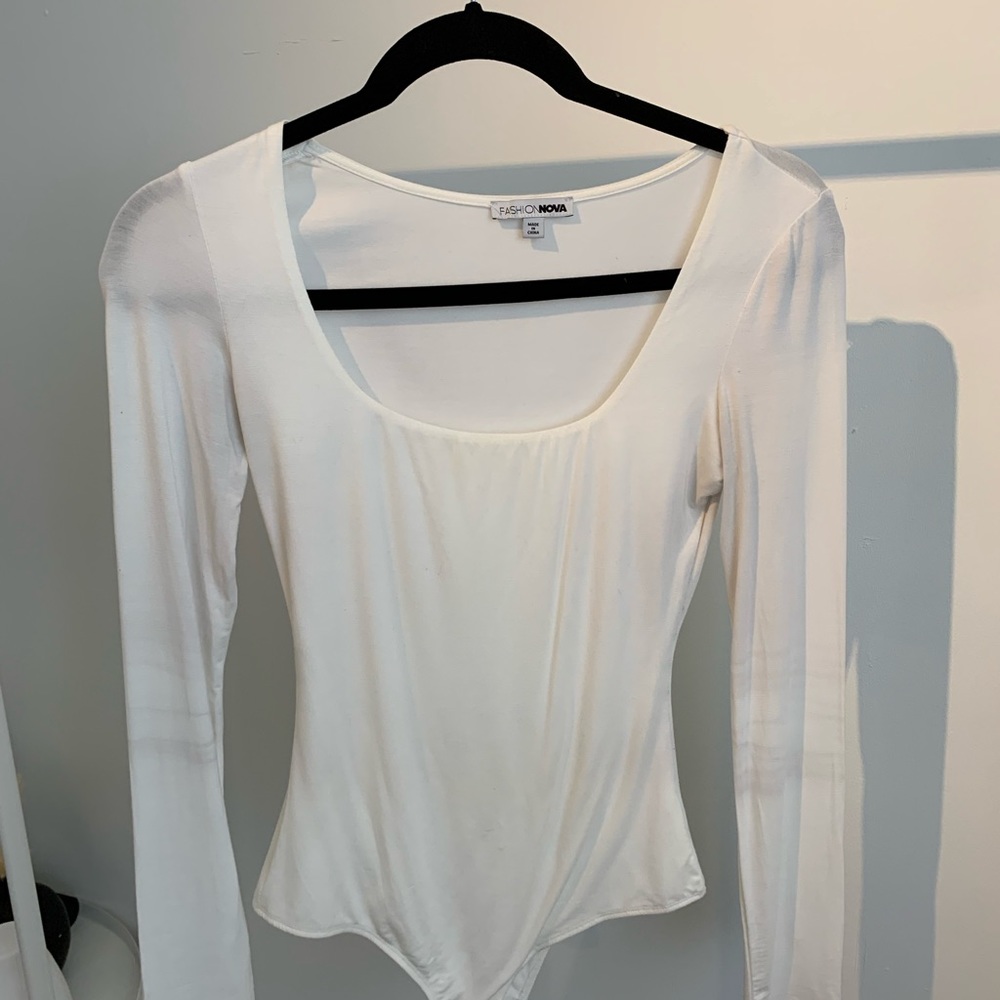 White Fashion Nova bodysuit